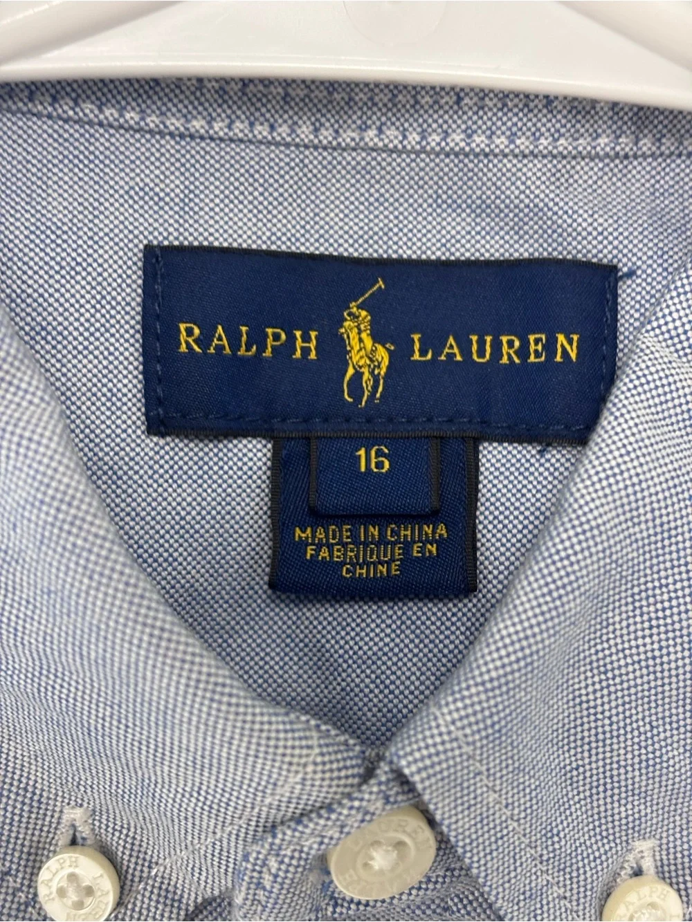 Ralph Lauren Girls Oxford Shirt Dress Size 16 Blue White Striped Belted NWT